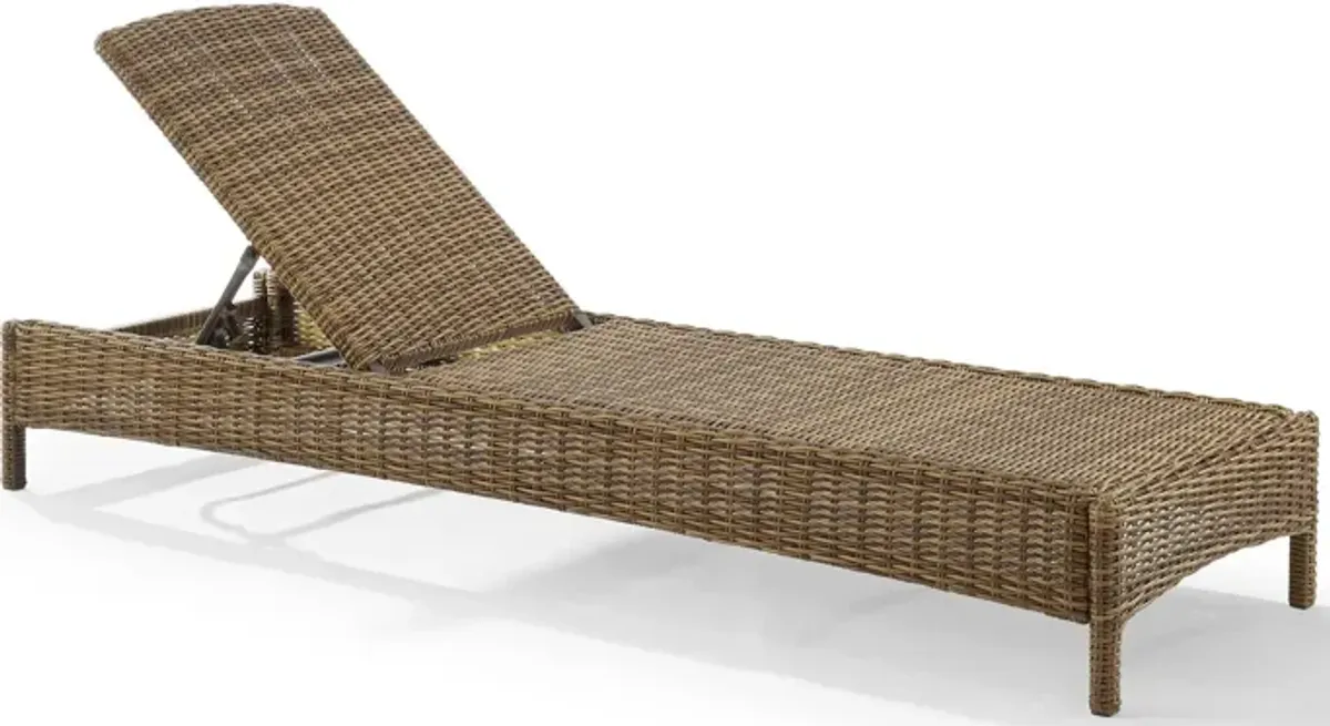 Destin Outdoor Chaise Lounge - Gray/Brown