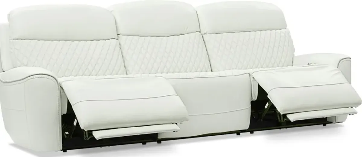 Cabrera 3-Piece Dual-Power Sofa - White