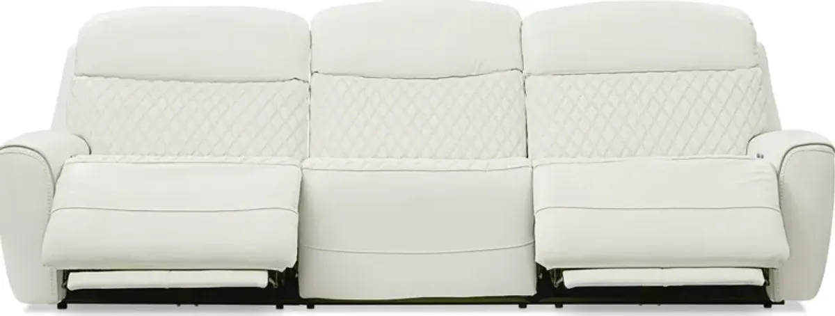 Cabrera 3-Piece Dual-Power Sofa - White