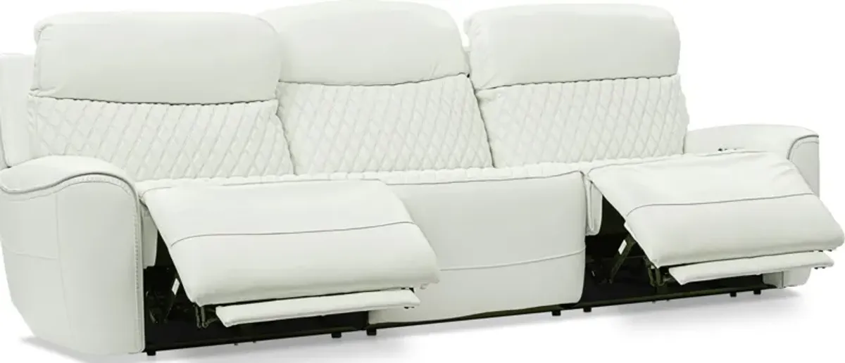 Cabrera 3-Piece Dual-Power Sofa - White