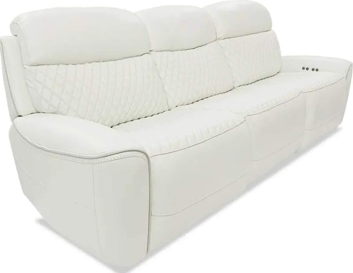 Cabrera 3-Piece Dual-Power Sofa - White