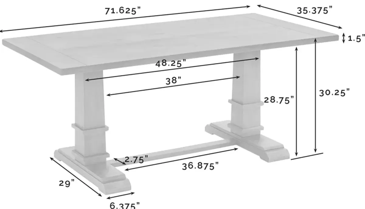 Ridgeline Dining Table, 4 Lex Dining Chairs and Bench