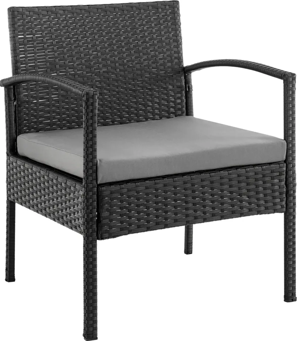 Portland Outdoor Set of 2 Chairs and End Table - Gray