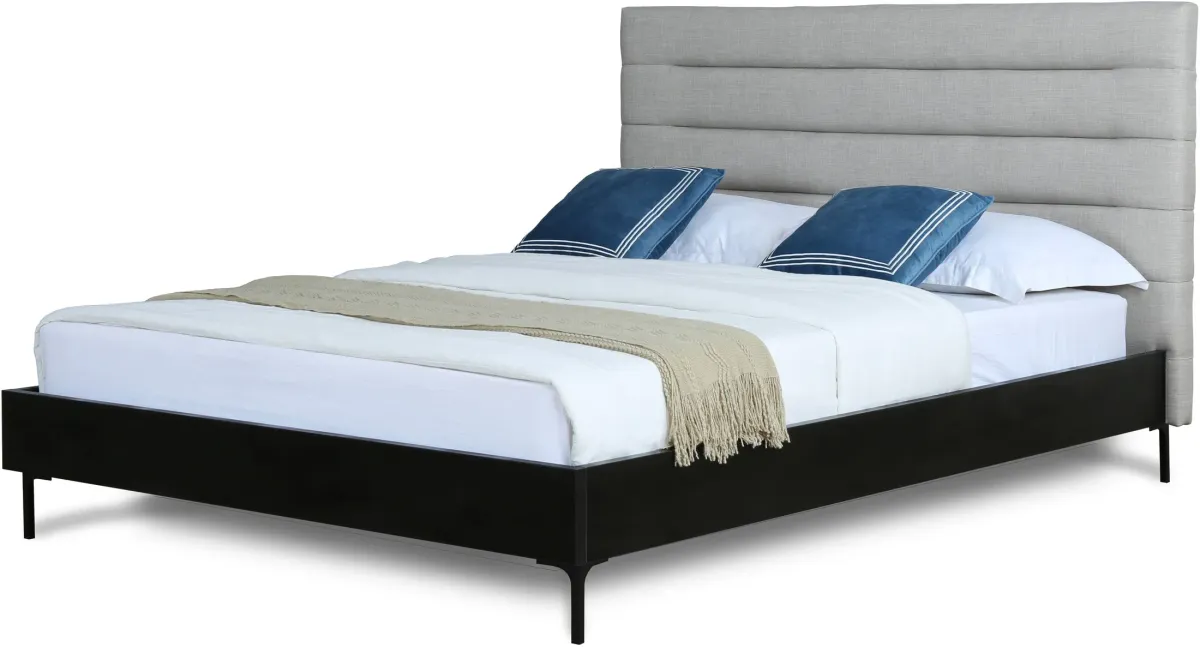 Eloise Full Upholstered Platform Bed - Light Gray