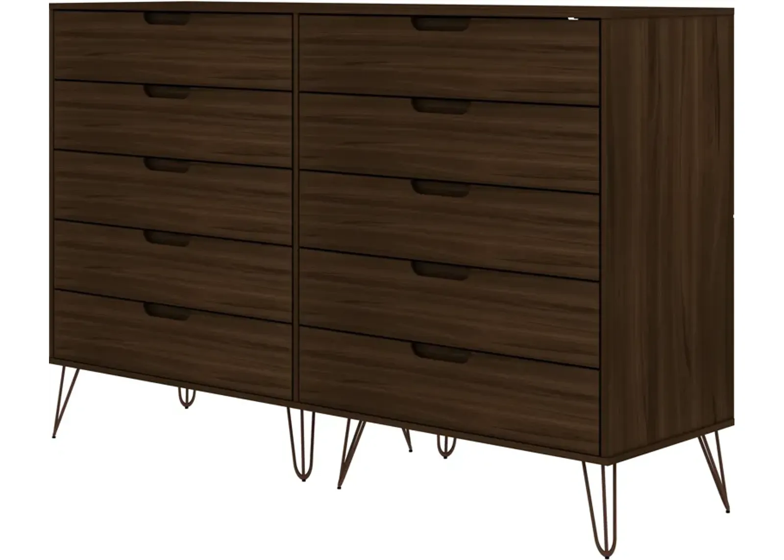 Harvard 10 Drawer Dresser - Brown