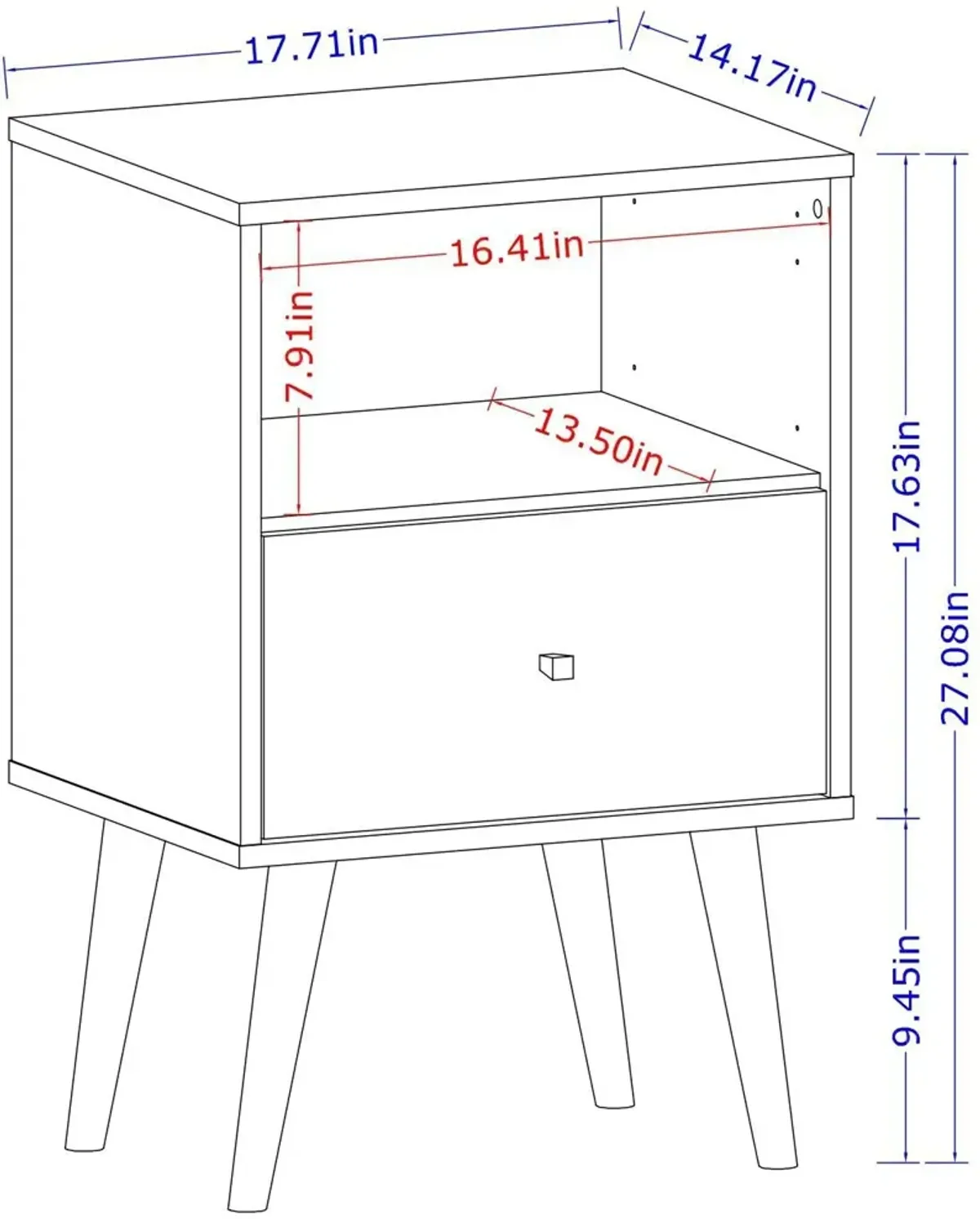 Webb Nightstand - White/Brown