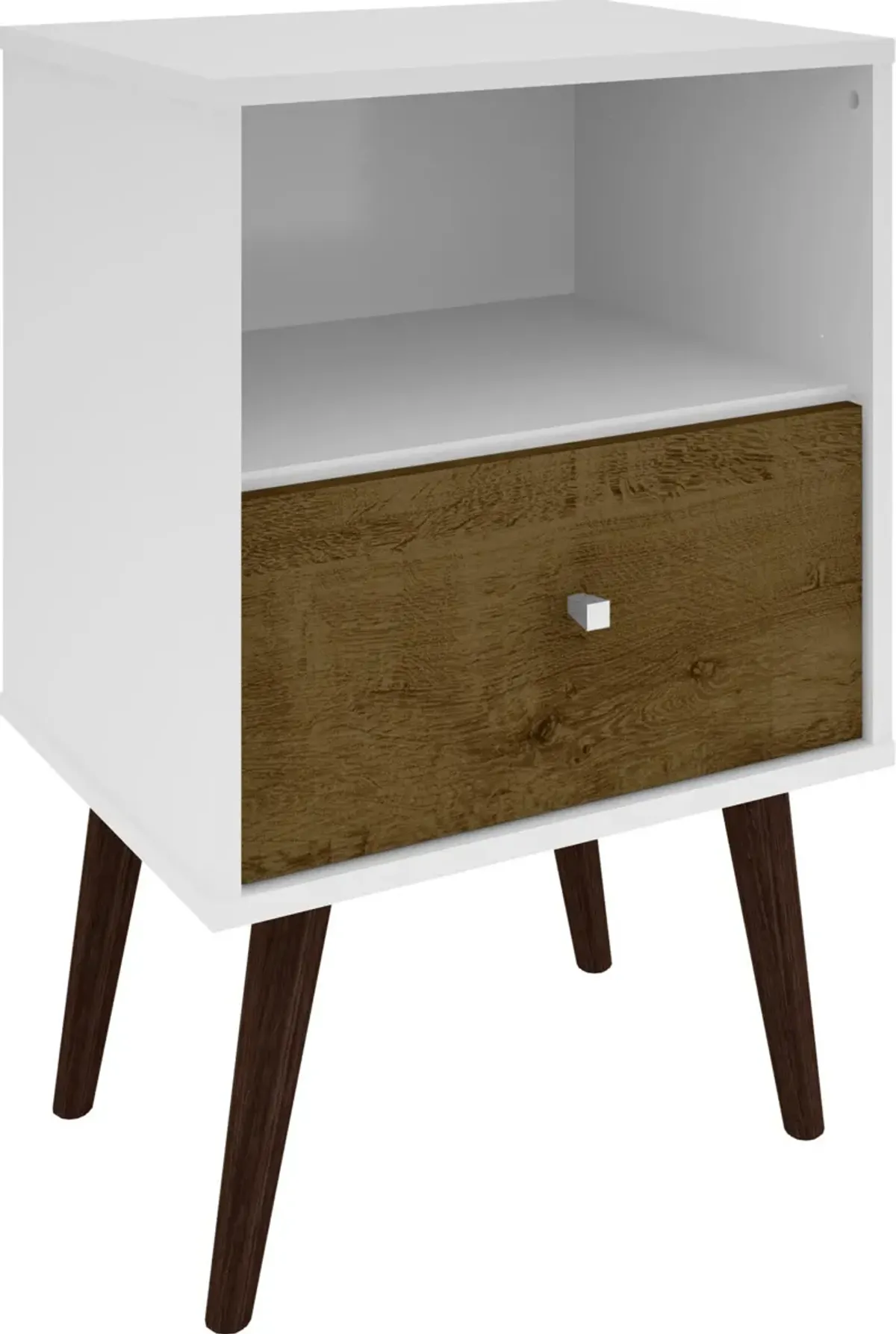 Webb Nightstand - White/Brown