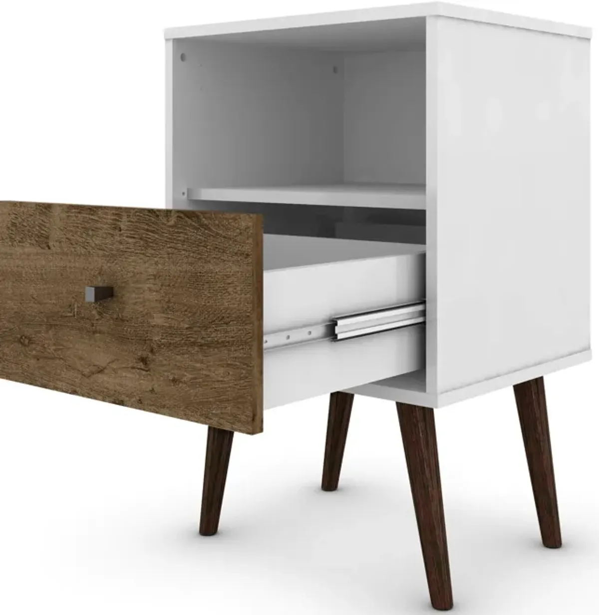 Webb Nightstand - White/Brown