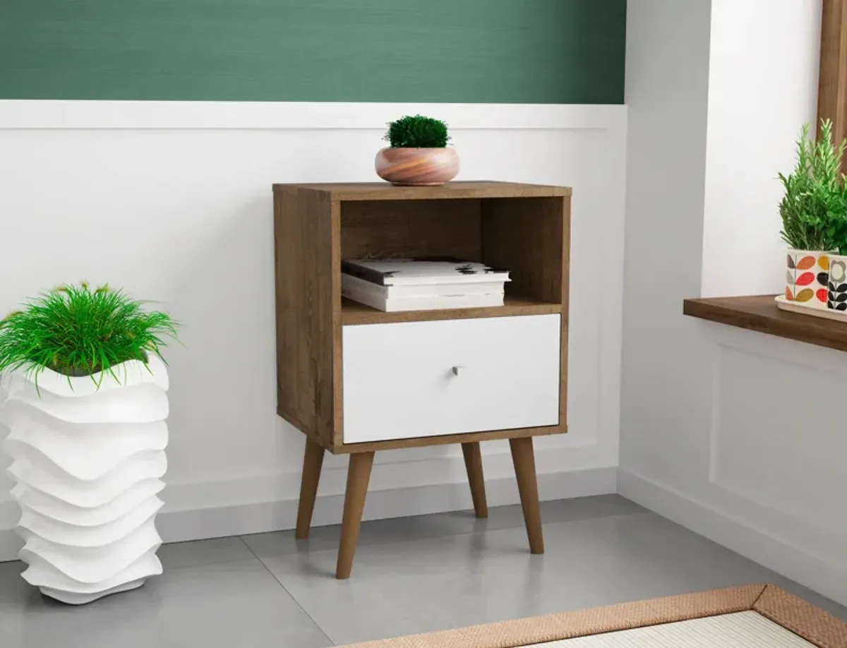 Webb Nightstand - Brown/White