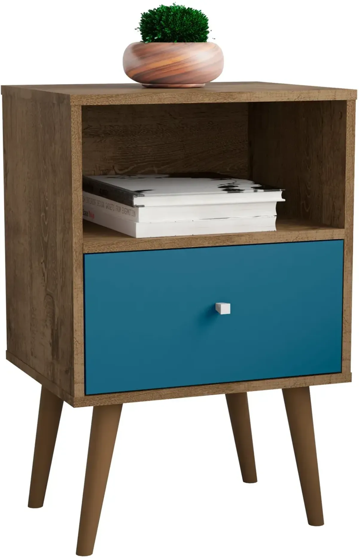 Webb Nightstand - Brown/Blue