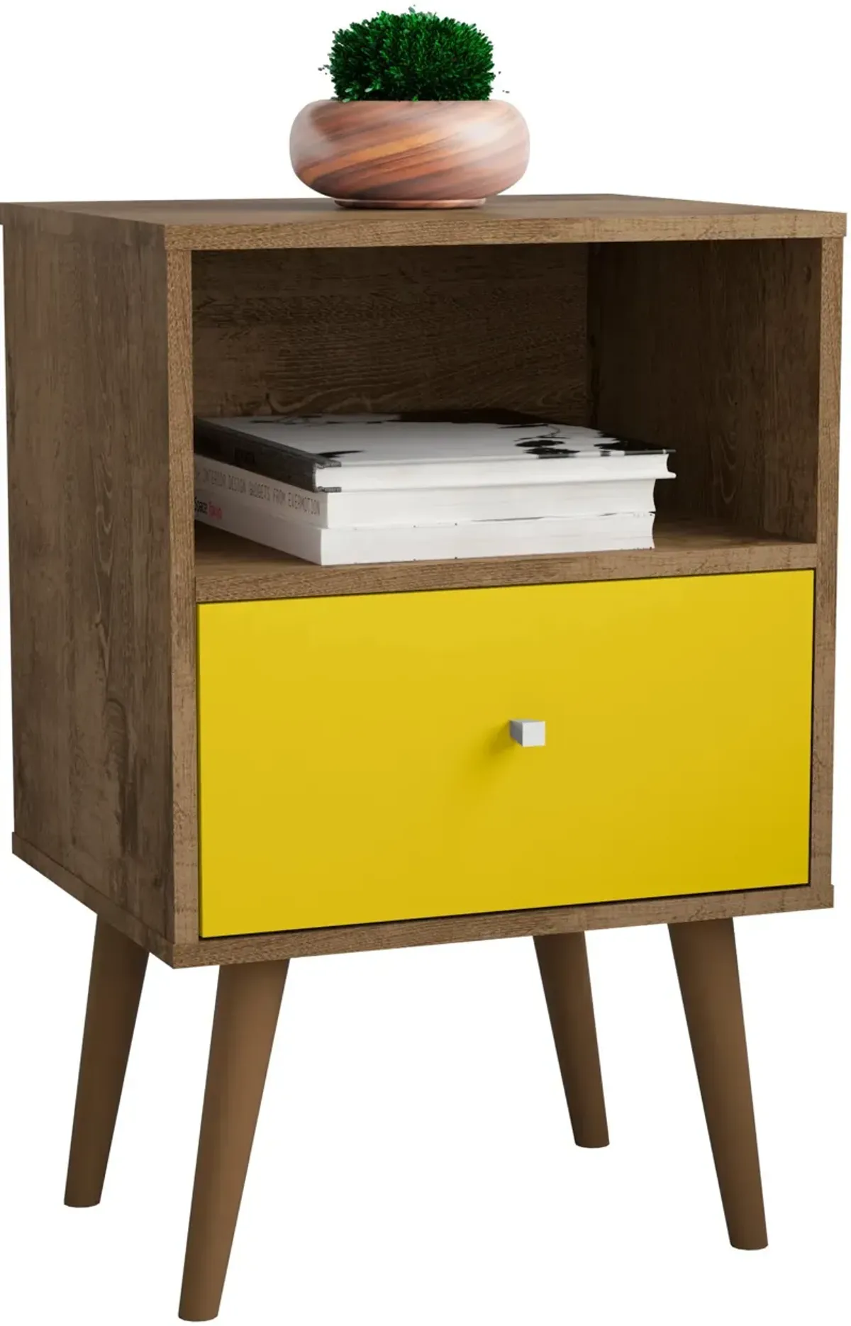 Webb Nightstand - Brown/Yellow