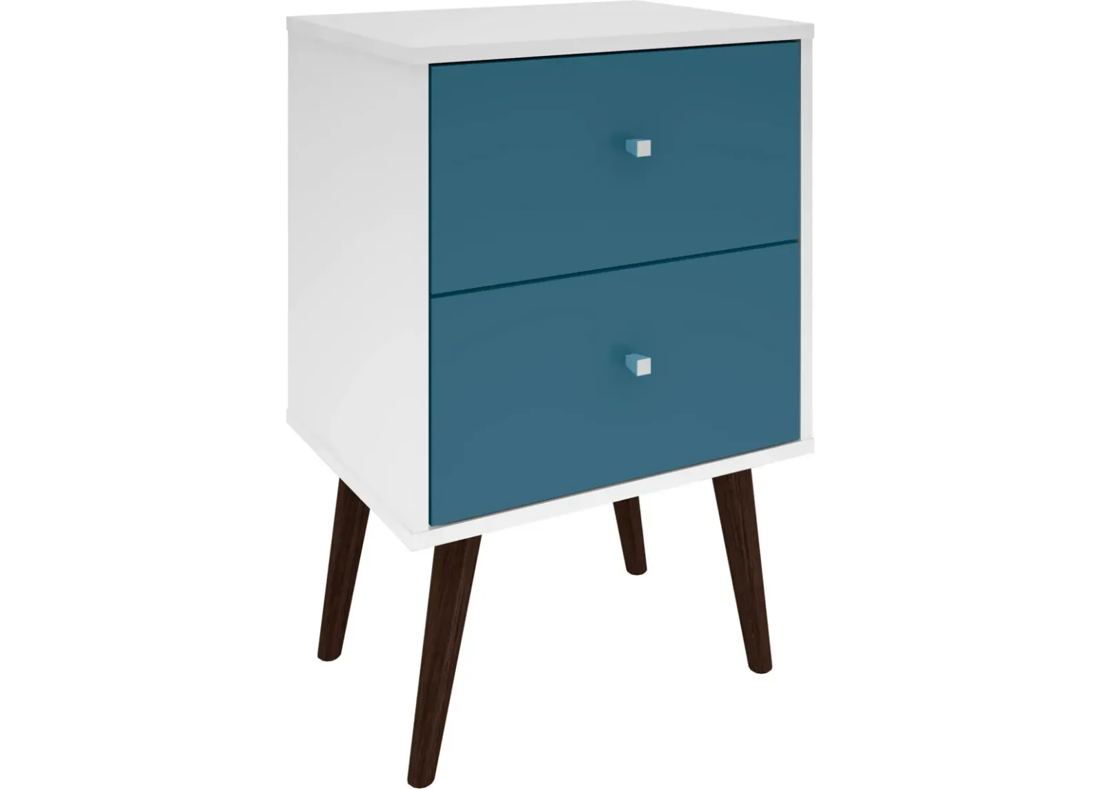 Webb 2 Drawer Nightstand - White/Blue