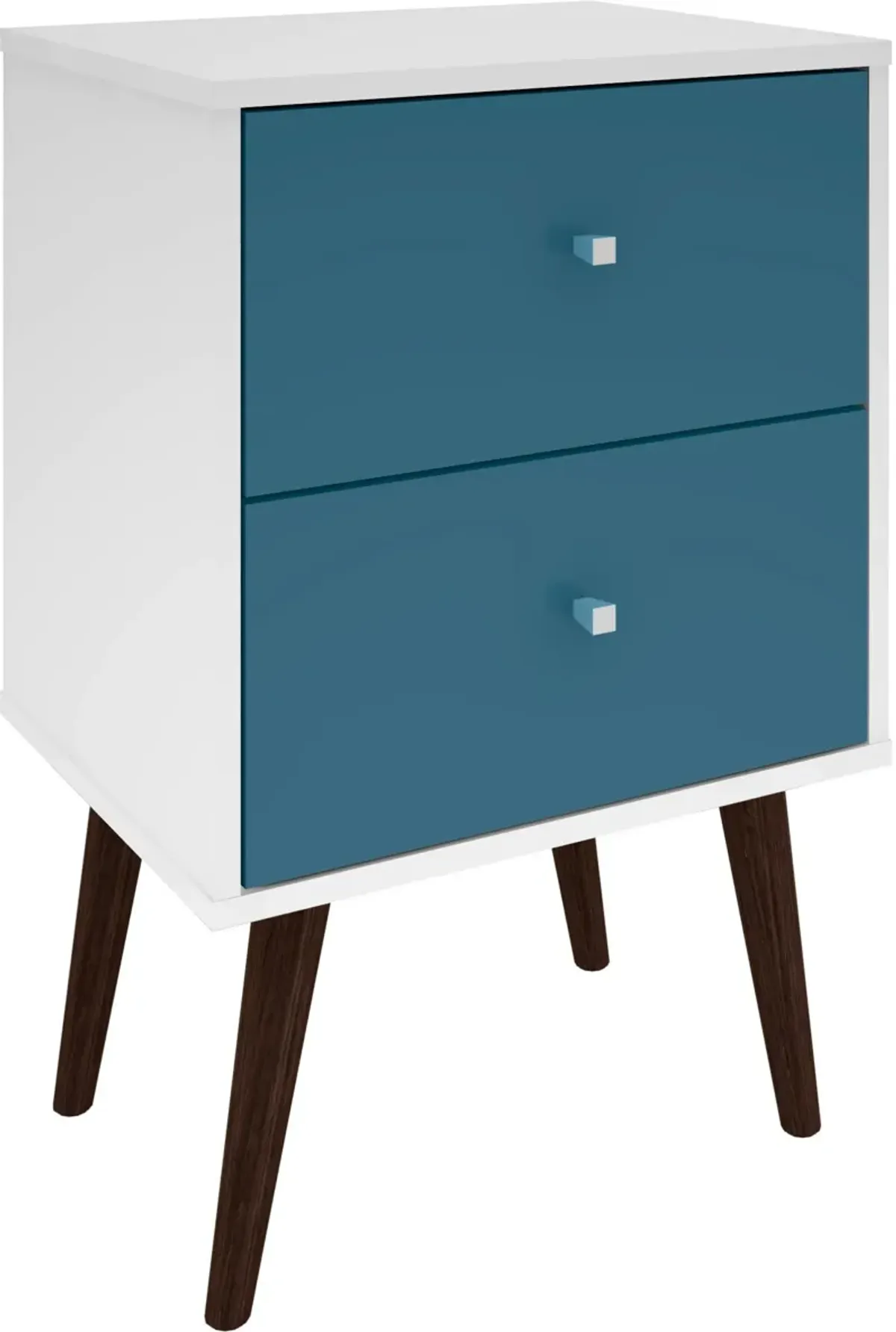 Webb 2 Drawer Nightstand - White/Blue