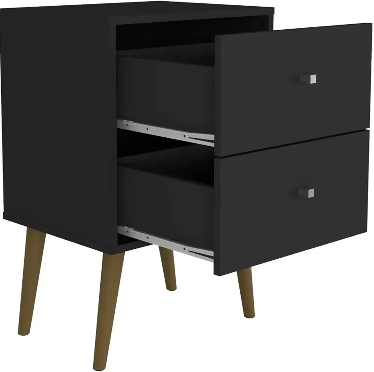 Webb 2 Drawer Nightstand - Black