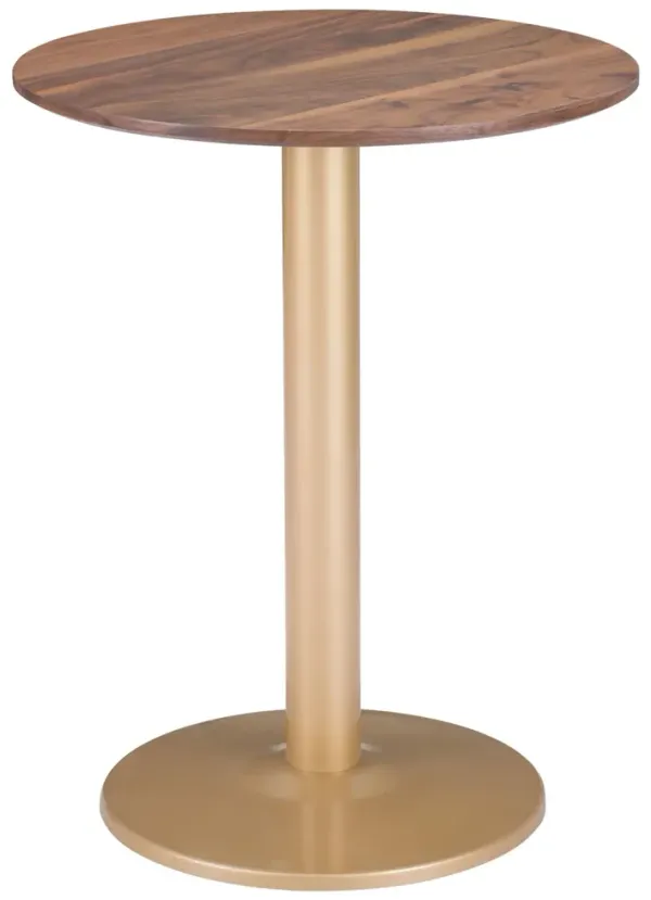 Hadassah Bistro Table - Brown/Gold