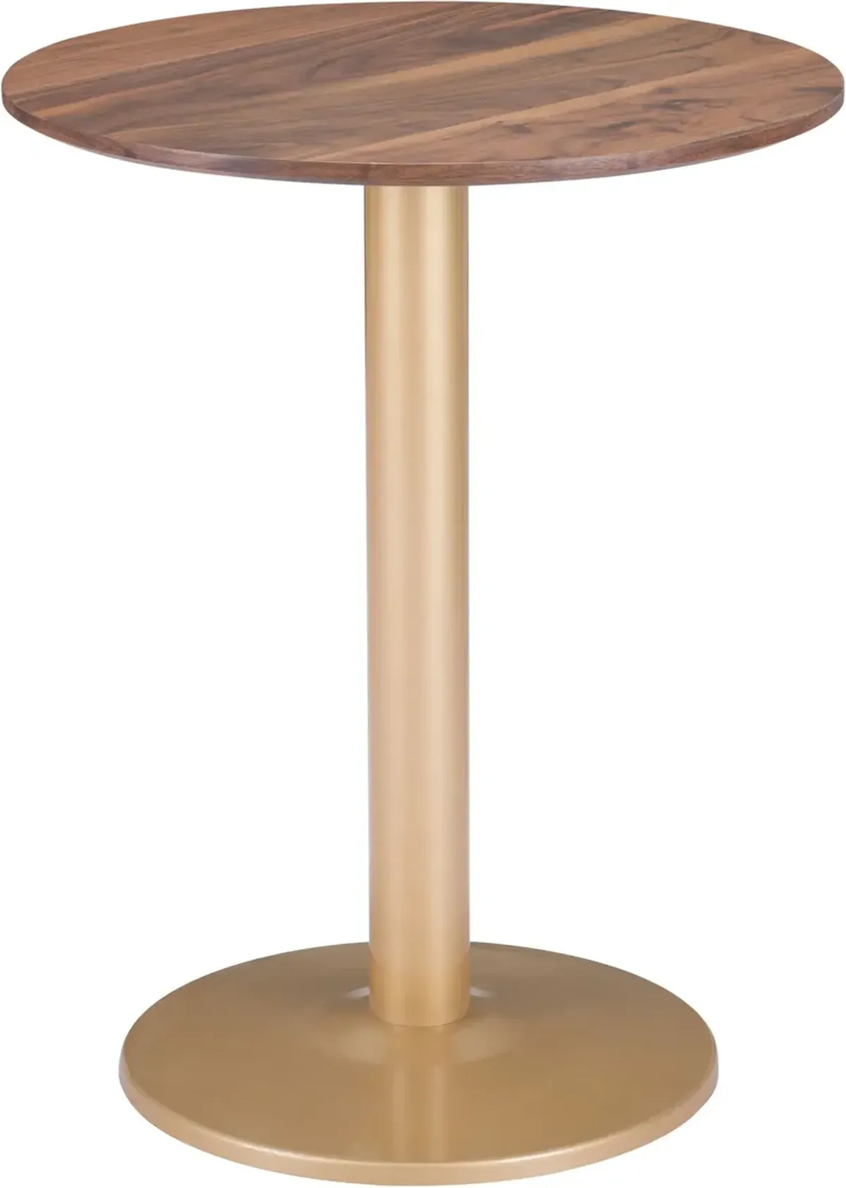 Hadassah Bistro Table - Brown/Gold