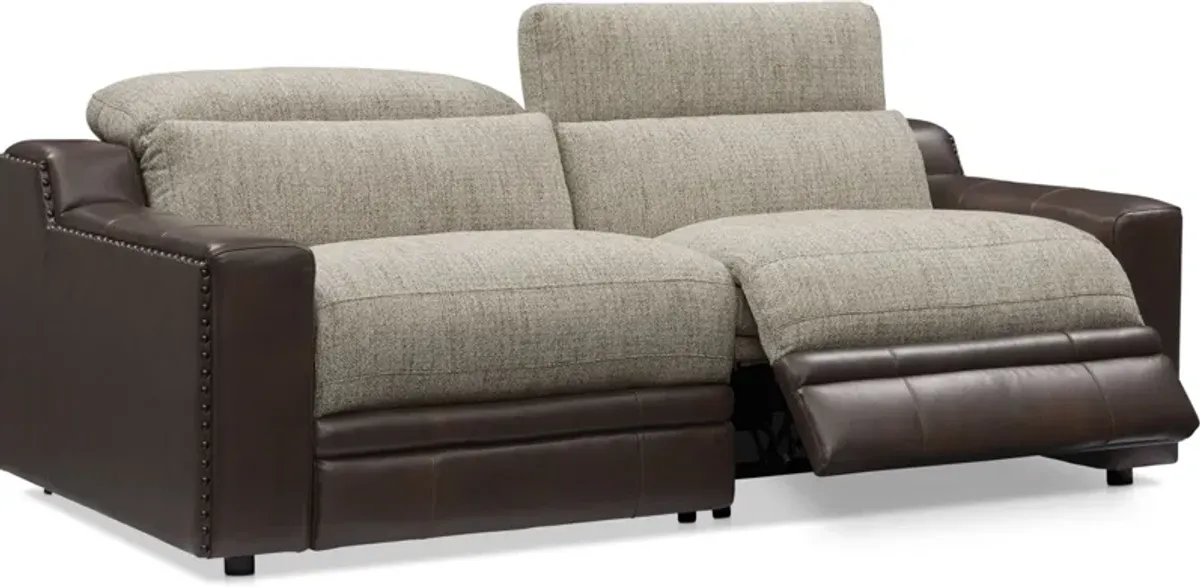 Bridgeport 2-Piece Dual-Power Reclining Sofa - Brown