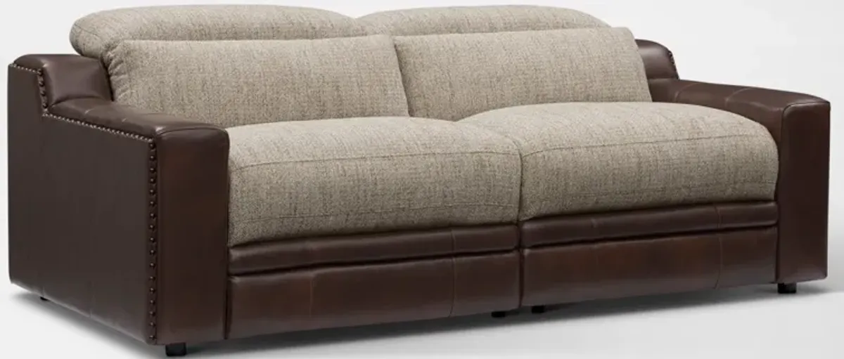 Bridgeport 2-Piece Dual-Power Reclining Sofa - Brown