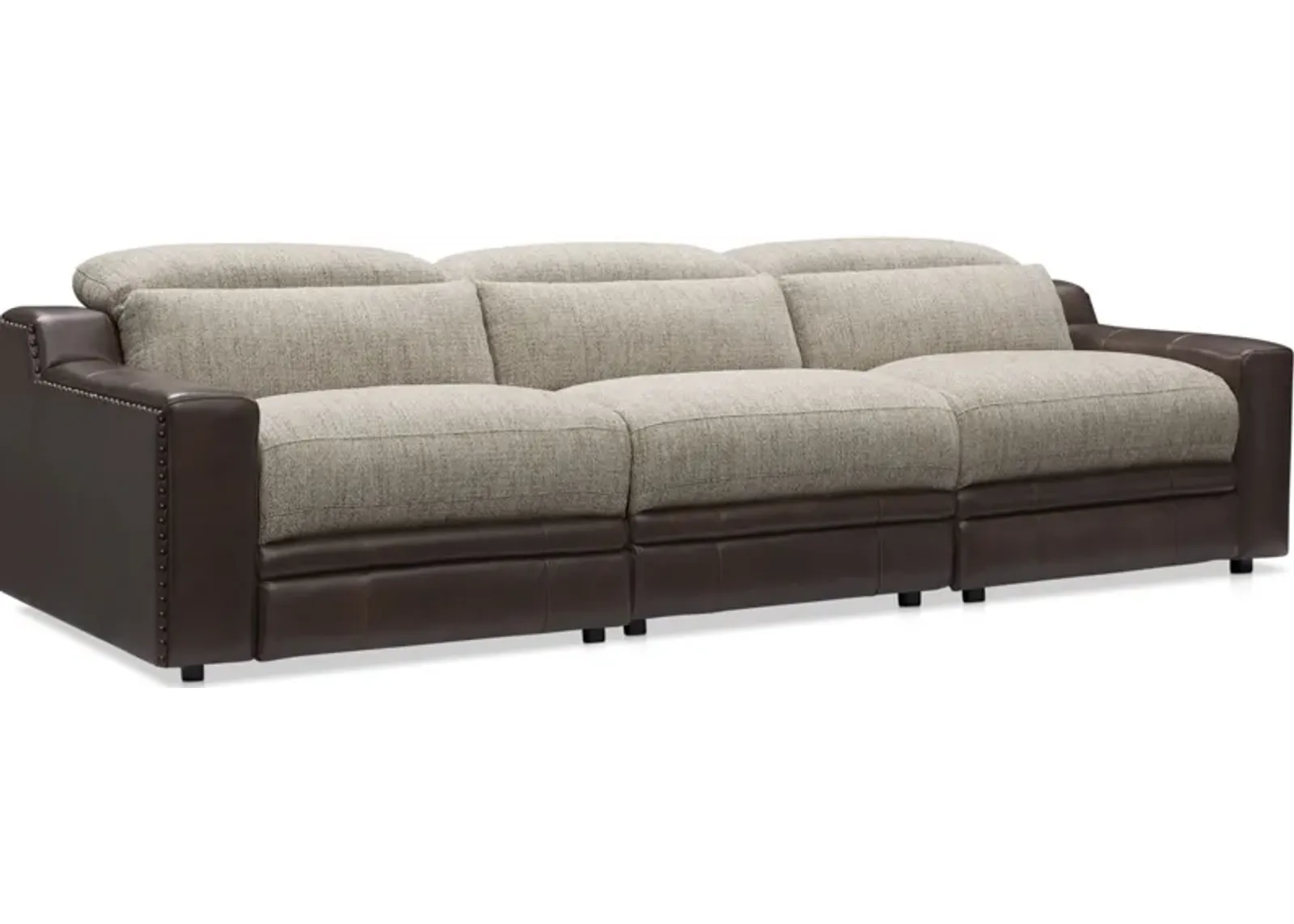 Bridgeport 3-Piece Dual-Power Reclining Sofa - Brown