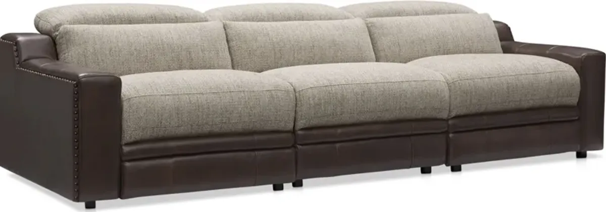 Bridgeport 3-Piece Dual-Power Reclining Sofa - Brown