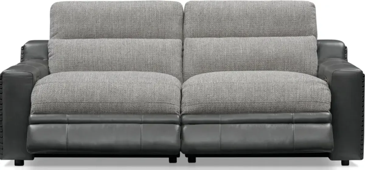 Bridgeport 2-Piece Dual-Power Reclining Sofa - Gray