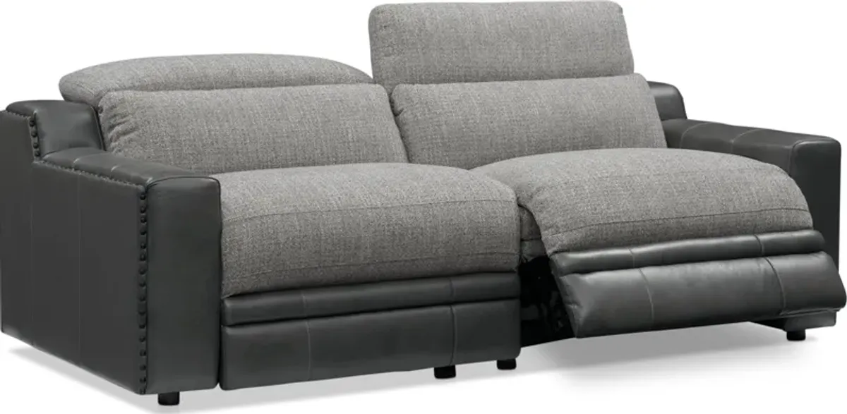 Bridgeport 2-Piece Dual-Power Reclining Sofa - Gray