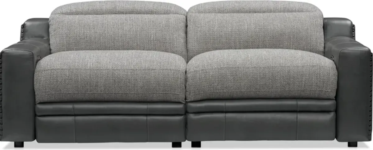 Bridgeport 2-Piece Dual-Power Reclining Sofa - Gray