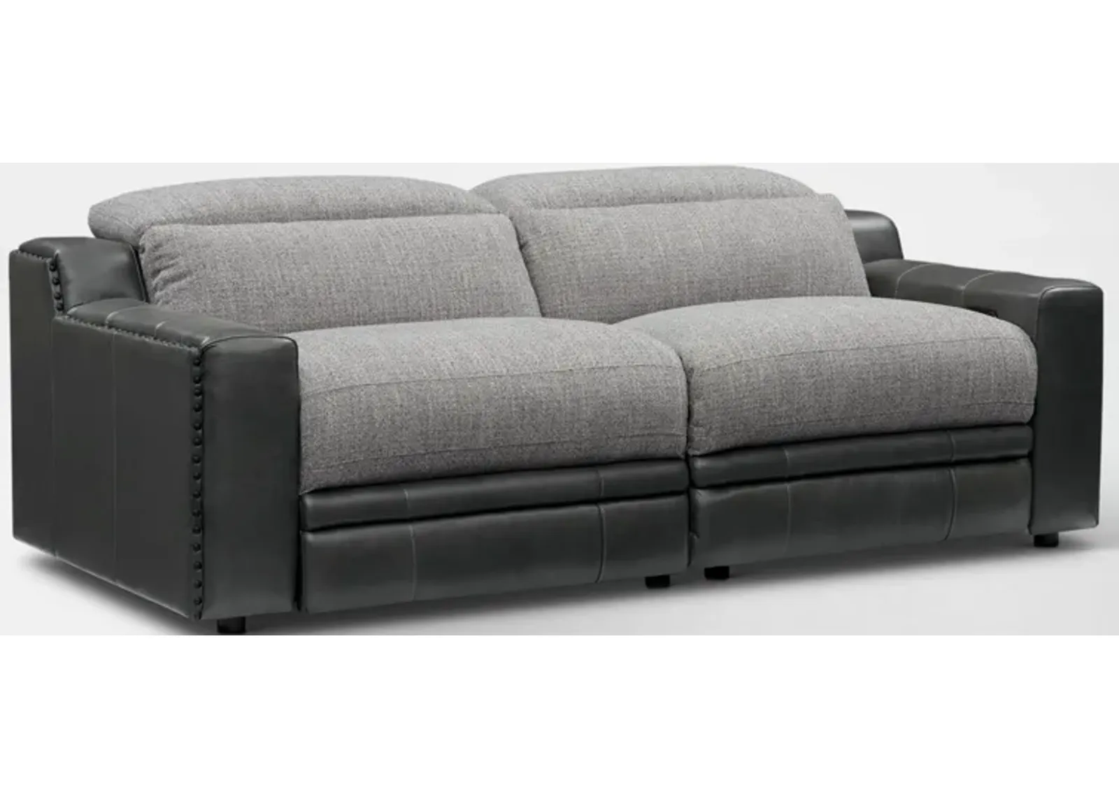 Bridgeport 2-Piece Dual-Power Reclining Sofa - Gray