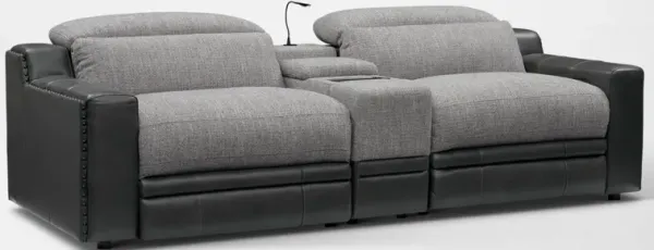 Bridgeport 3-Piece Dual-Power Reclining Sofa with Console – Gray