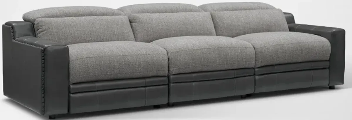 Bridgeport 3-Piece Dual-Power Reclining Sofa – Gray