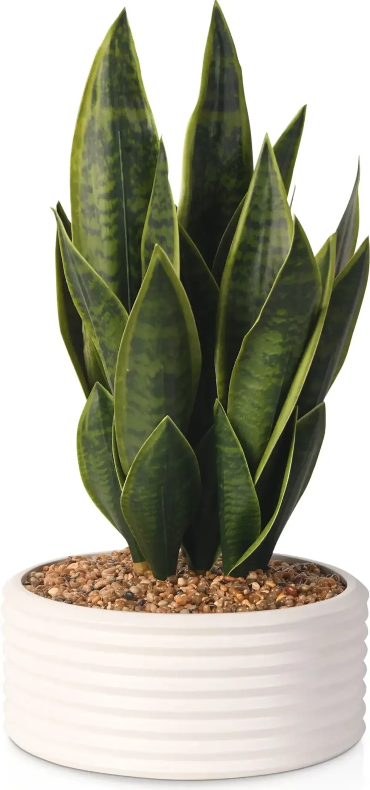 Faux Snake Plant in Ceramic Pot