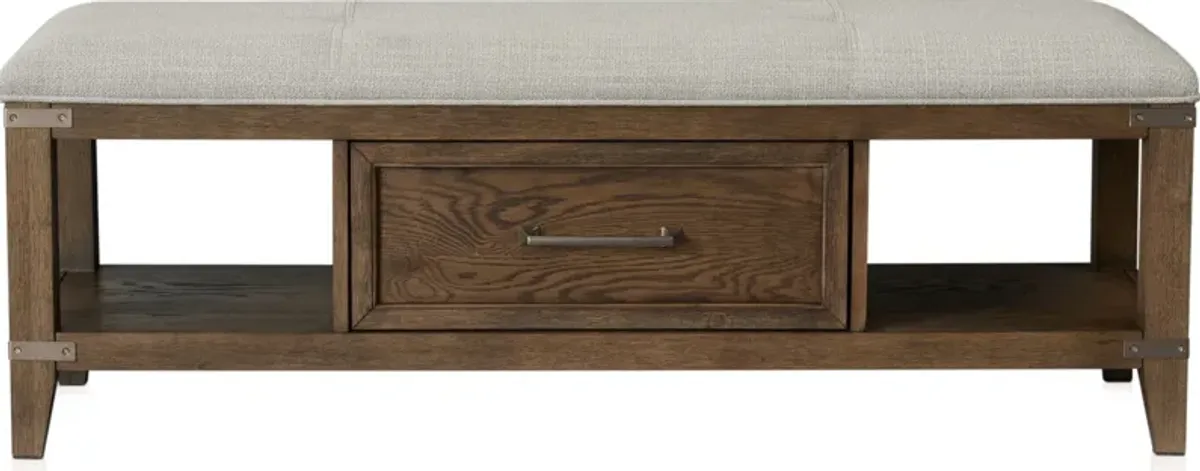 Madrid Storage Bench - Oak