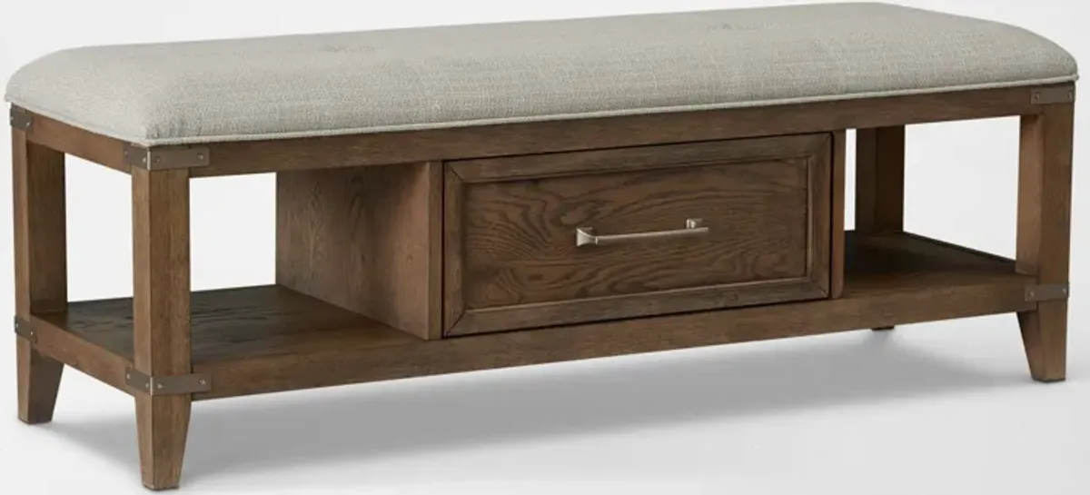 Madrid Storage Bench - Oak