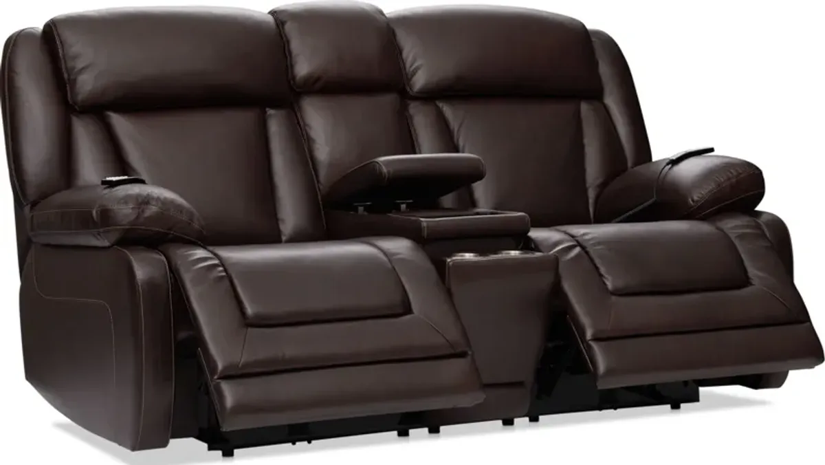 Palermo Triple-Power Reclining Sofa and Recliner Set - Brown