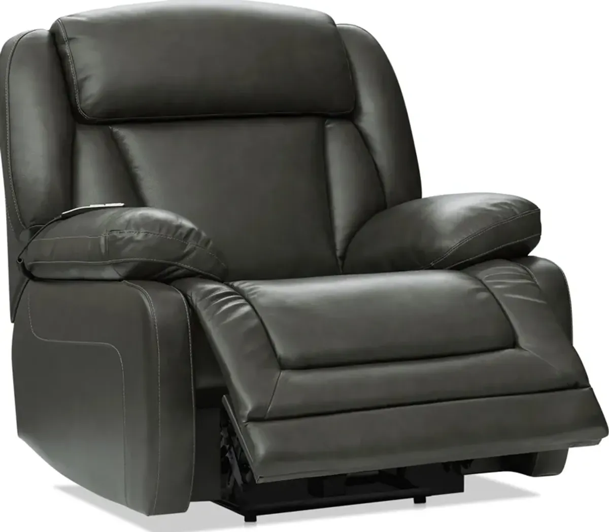 Palermo Triple-Power Reclining Sofa and Recliner Set - Gray