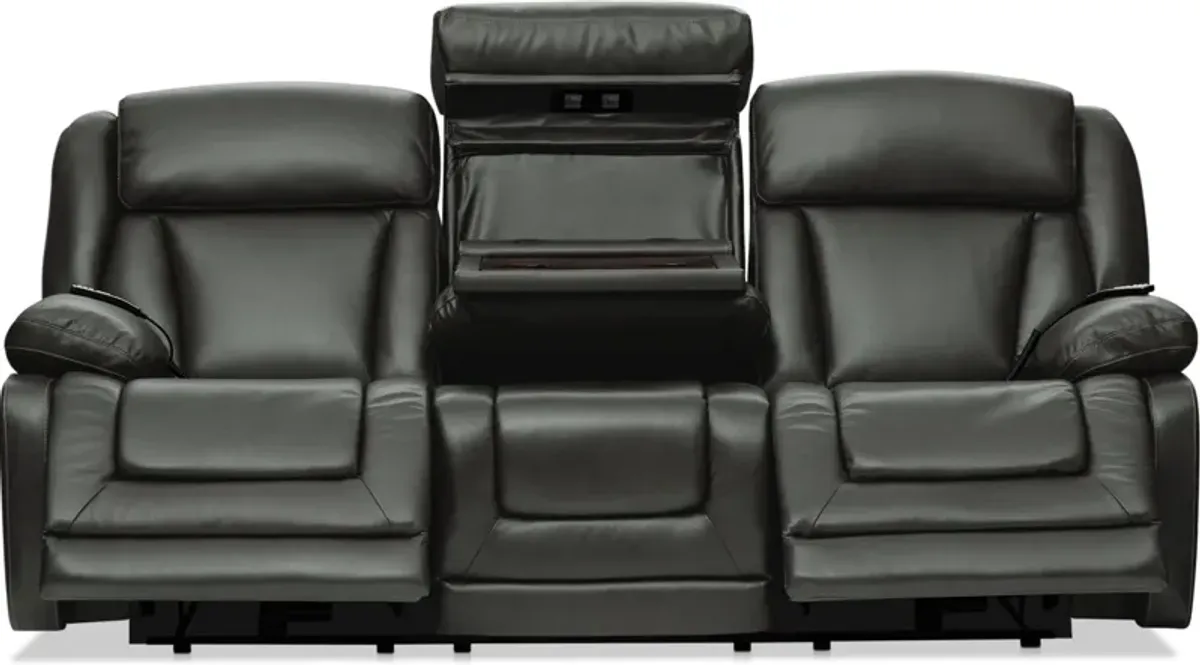 Palermo Triple-Power Reclining Sofa and Recliner Set - Gray