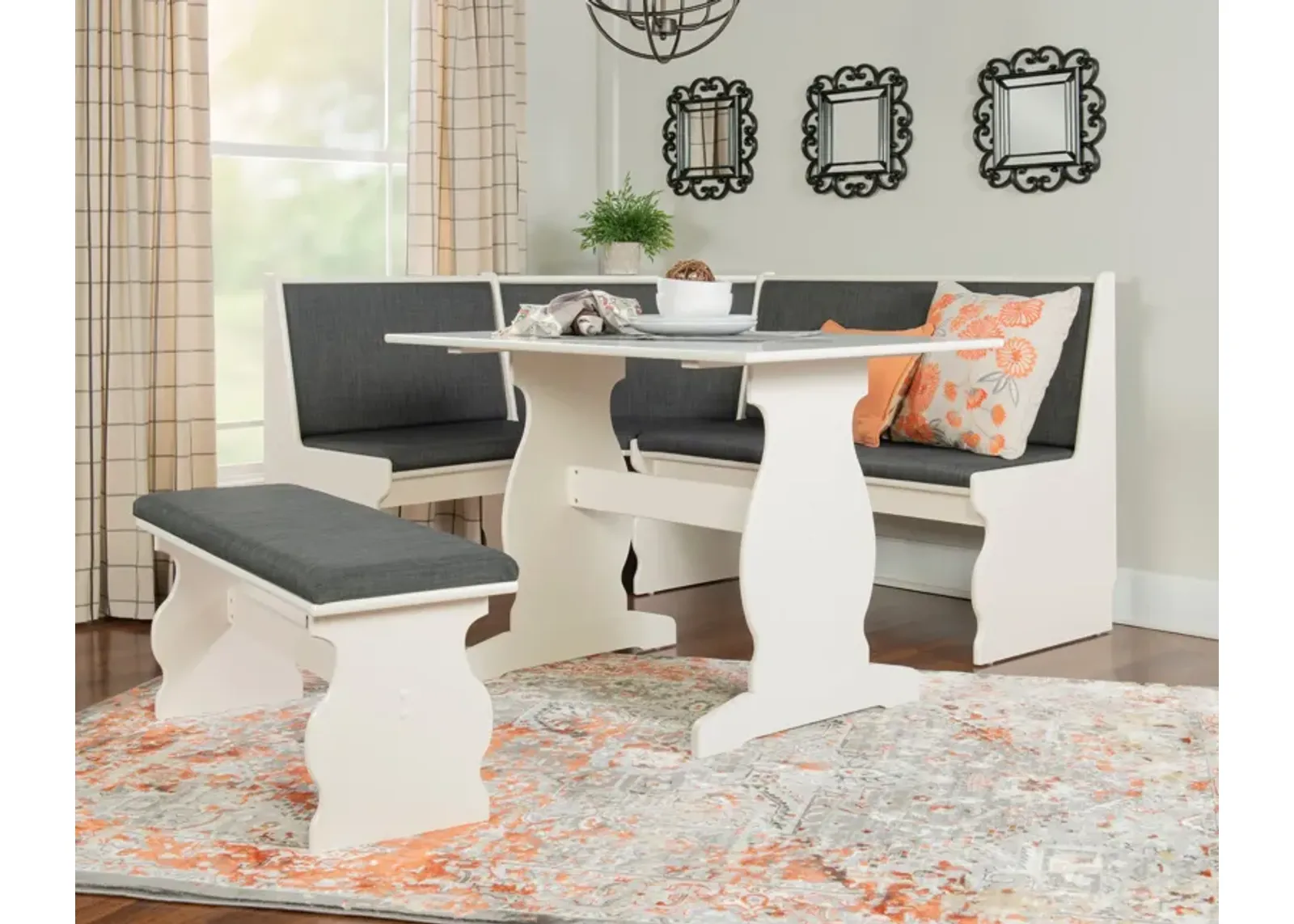 Razz Dining Table, Banquette and Bench