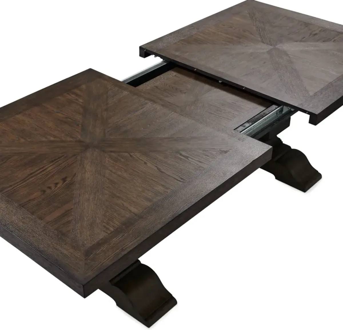 Asheville Rectangle Extendable Dining Table with 6 Splat-Back Side Chairs - Tobacco