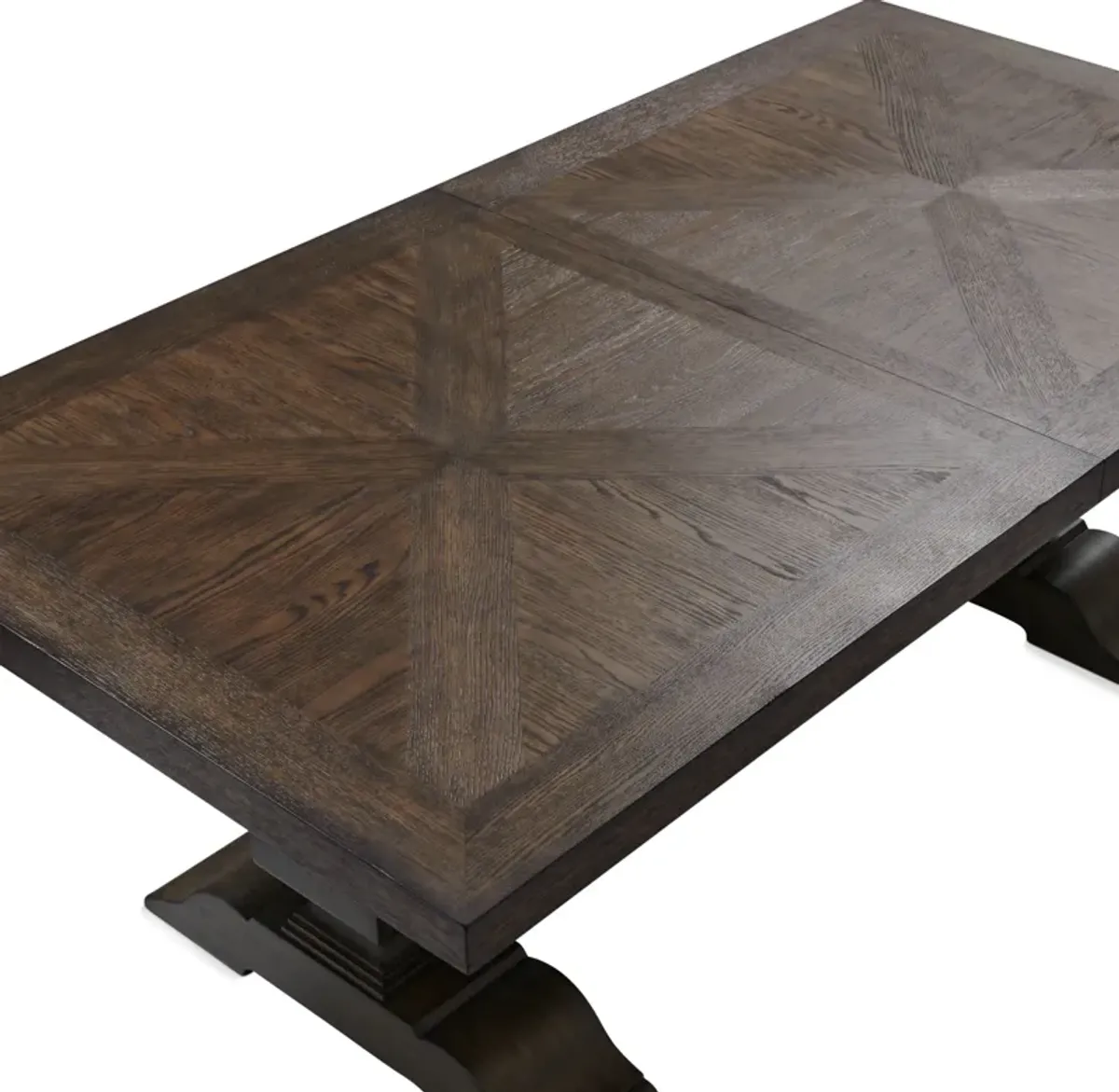 Asheville Rectangle Extendable Dining Table with 6 Splat-Back Side Chairs - Tobacco