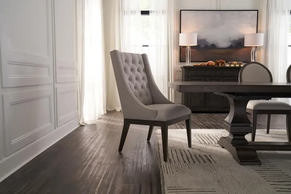 Asheville Rectangle Extendable Dining Table with 6 Oval-Back Side Chairs and 2 Host Chairs - Tobacco