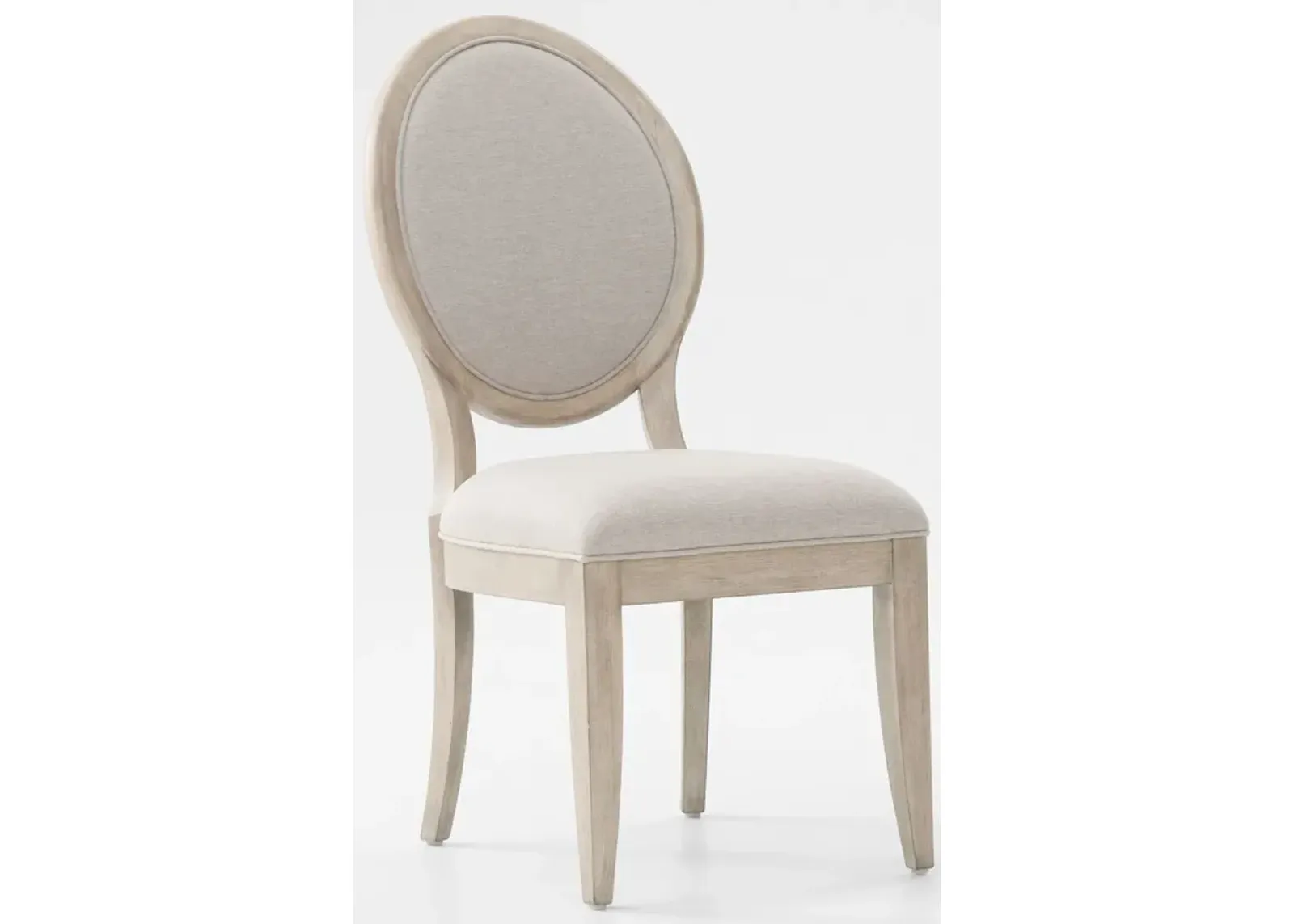 Asheville Oval-Back Side Chair - Sandstone