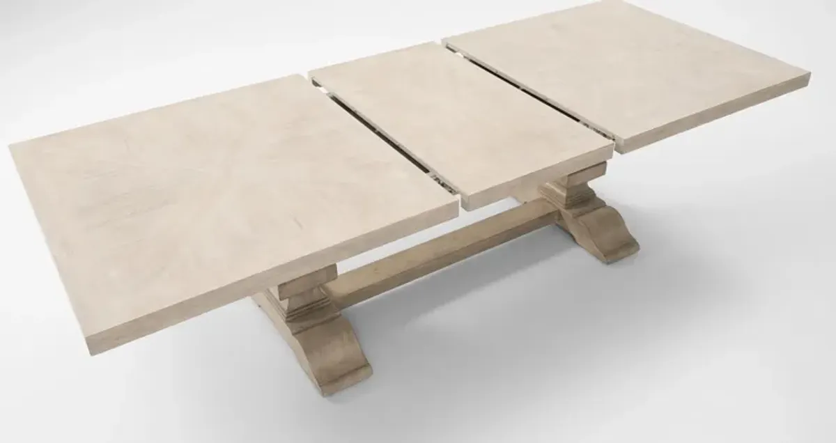 Asheville Rectangle Extendable Dining Table - Sandstone