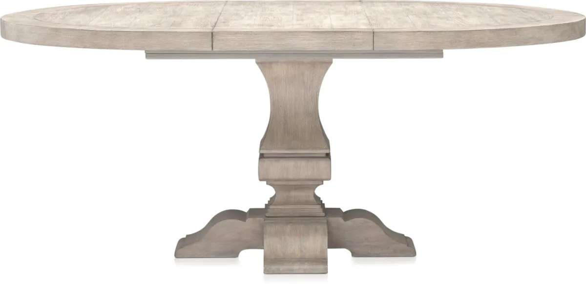 Asheville Round Extendable Dining Table - Sandstone