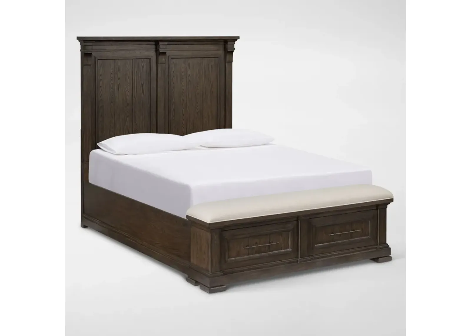 Asheville Queen Storage Bed - Tobacco