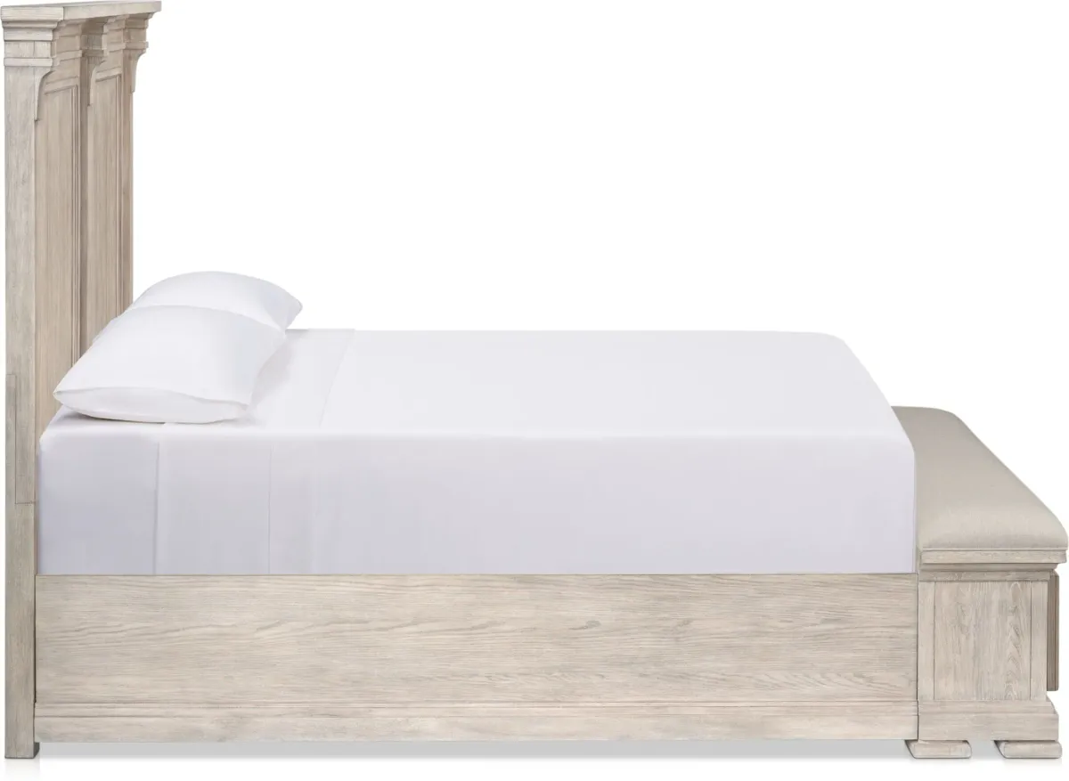 Asheville King Storage Bed - Sandstone