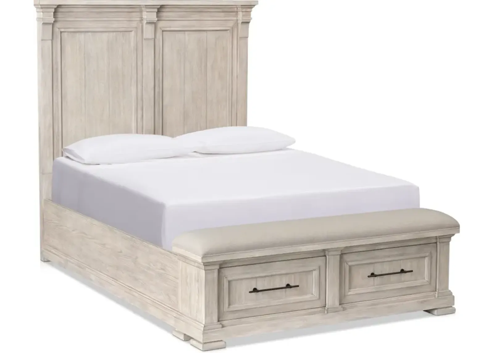 Asheville King Storage Bed - Sandstone