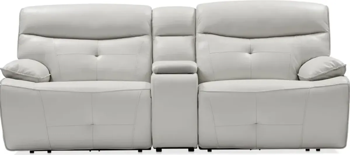 Westgate 3-Piece Dual-Power Loveseat with Console - Fog