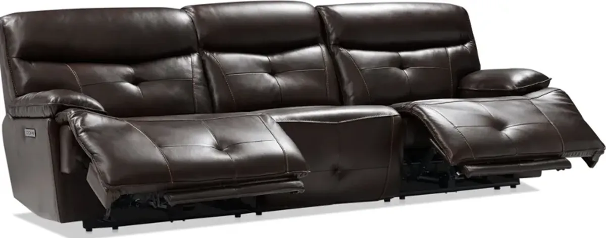 Westgate 3-Piece Dual-Power Sofa - Brown