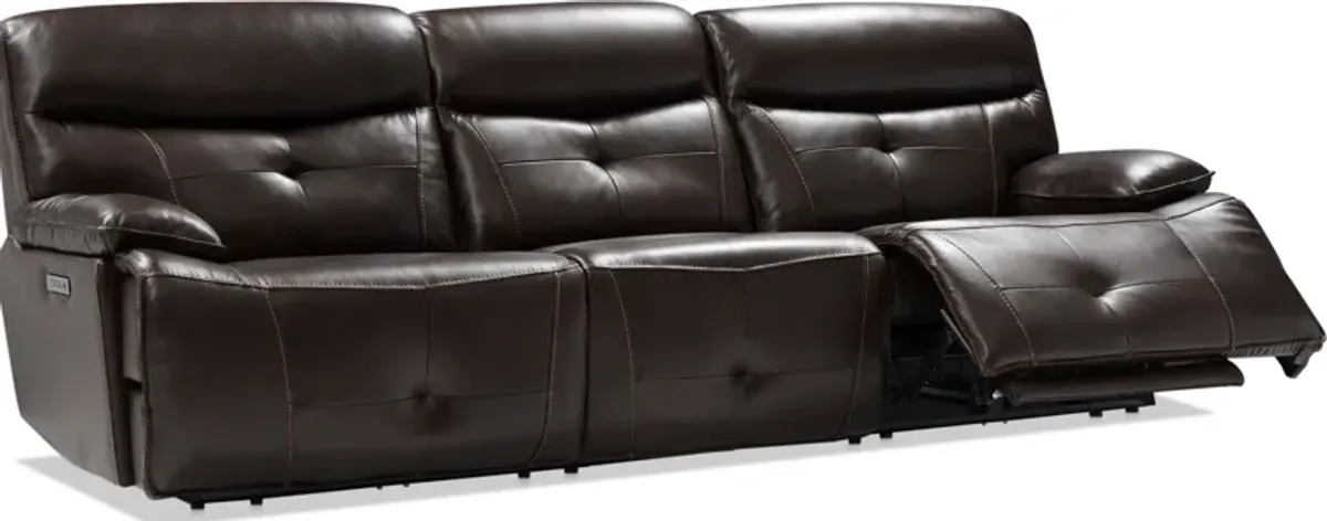 Westgate 3-Piece Dual-Power Sofa - Brown