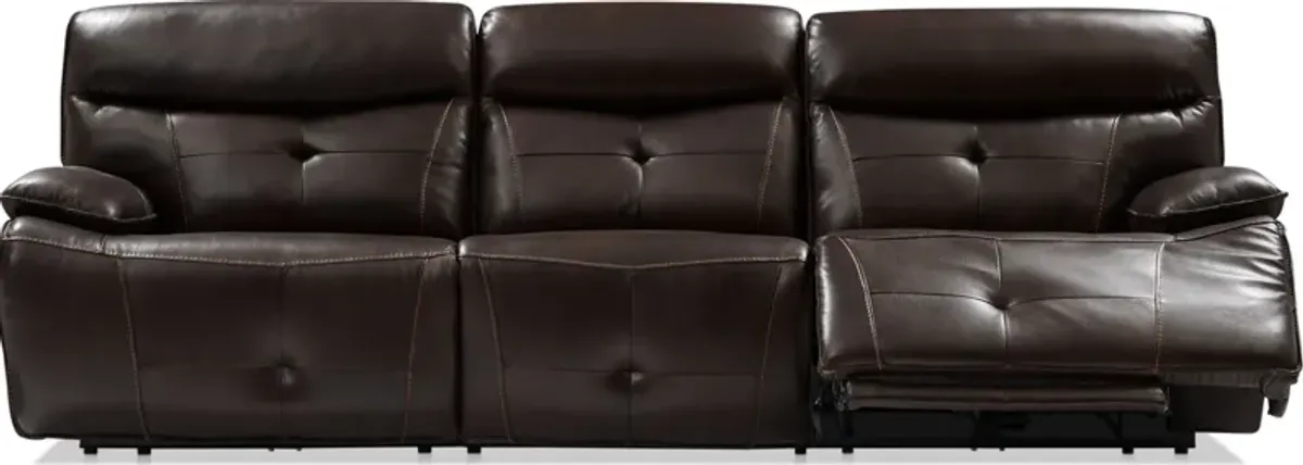 Westgate 3-Piece Dual-Power Sofa - Brown